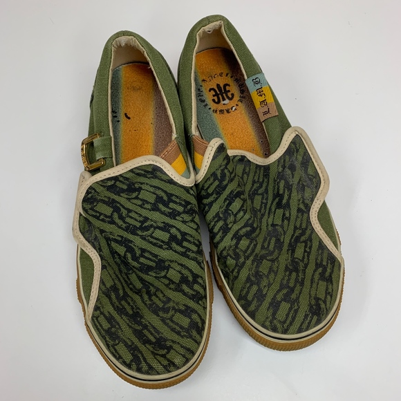 L.A.M.B. Shoes - L.A.M.B. Green Chains Slip On Sneakers Women's 7.5